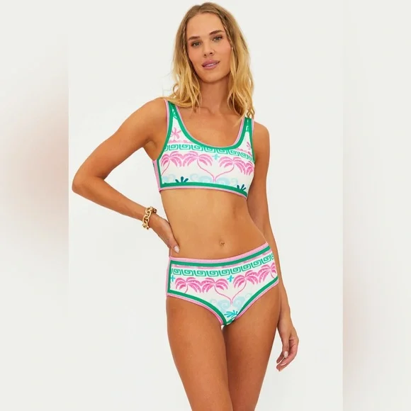 BEACH RIOT Francis Top Tropical Palm, Size Small, $98 - Picture 5 of 12